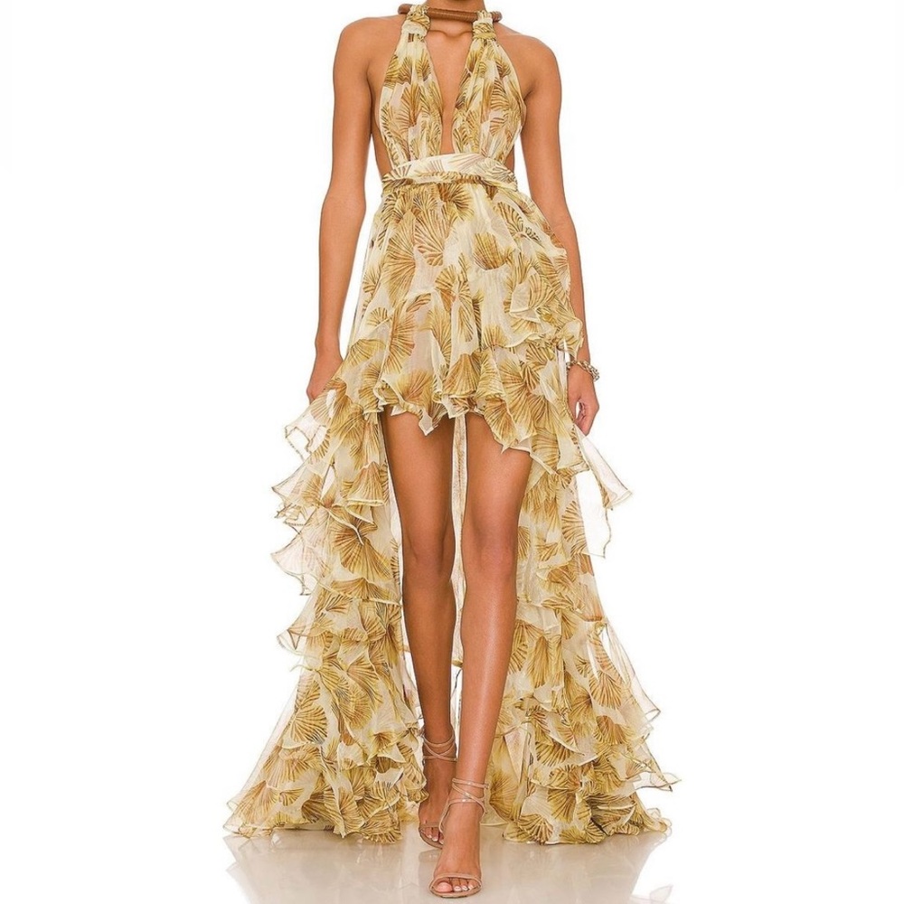 Bronx and Banco Gold Leaf Dress